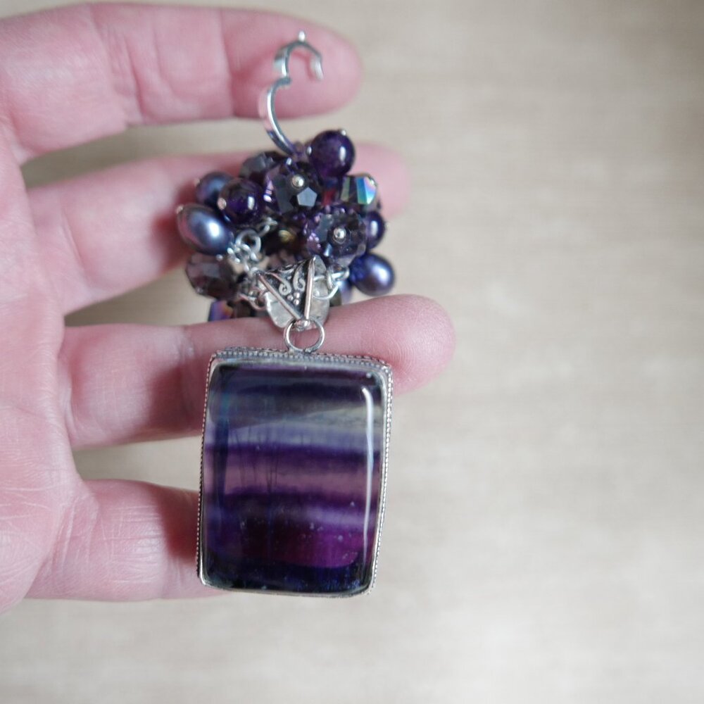Purple and Blue Dangle Pendant